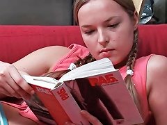 Free Porn Cute Teen Is Reading And Is Stopped So He Can Finger Her