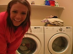 Free Porn Horny Teen Riding A   Of A Washing Machine