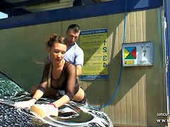 Free Porn Pretty Young French Babe Hard Sodomized In A Carwash